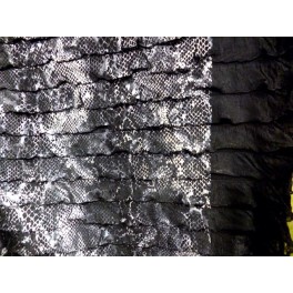 TISSU JERSEY SERPENT ARGENT FOND NOIR A0034