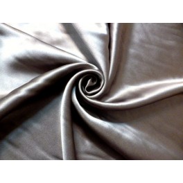 TISSU SATIN SOIE TAUPE A0017