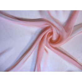 TISSU MOUSSELINE POLYESTER ROSE PALE  A0041