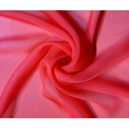 TISSU MOUSSELINE POLYESTER ROUGE  A0042