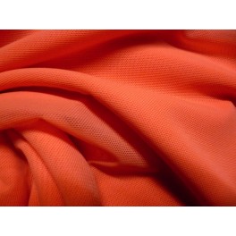 TISSU TULLE EXTENSIBLE TRES SOUPLE ORANGE CLAIR A0029