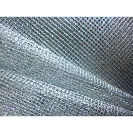 TISSU TULLE RIGIDE RESILLE  ARGENT A0055