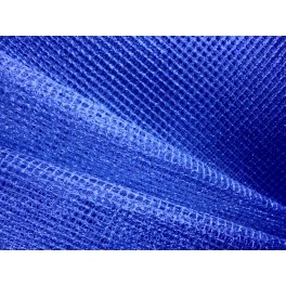 TISSU TULLE RIGIDE RESILLE BLEU ROI A0058