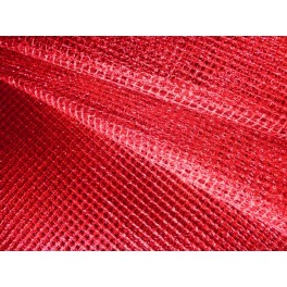 TISSU TULLE RIGIDE RESILLE ROUGE A0059
