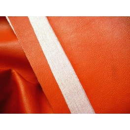 TISSU SIMILI CUIR SOUPLE ORANGE A0026