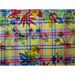 TISSU MADRAS IMPRIME EXOTIQUE A0019