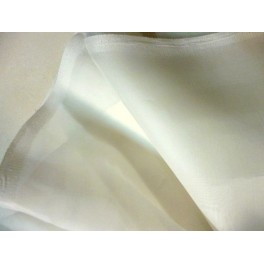 TISSU ORGANZA UNI SOIE BLANC CASSE A0002