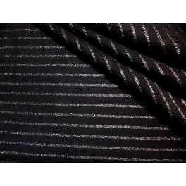 ♥ Coupon 150 cm X 145 cm ♥ Tissu polyester plissé - noir brillant