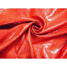 TISSU LYCRA  SPECTACLE PAILLETE FOND ROUGE A0014