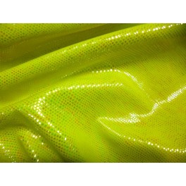 TISSU LYCRA  SPECTACLE LEZARD VERT JAUNE FLUO A0017