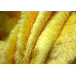 TISSU FAUSSE FOURRURE SYNTHÉTIQUE POILS COURTS JAUNE  A0018