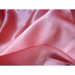 TISSU SATIN SOIE ROSE CORAIL A0019