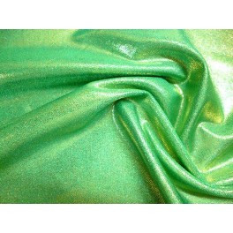 TISSU LYCRA SPECTACLE PAILLETE LASER FOND VERT ET DORE A0027 TISSU LYCRA SPECTACLE PAILLETE LASER FOND VERT ET DORE A0027