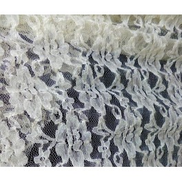 TISSU DENTELLE LYCRA BLANC CASSE A0019 TISSU DENTELLE LYCRA BLANC CASSE A0019