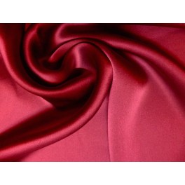 TISSU SATIN SOIE ROUGE FONCE A0023