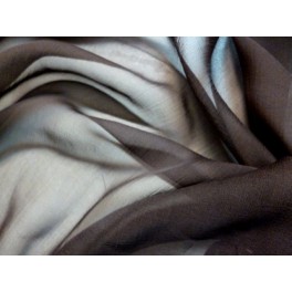 TISSU MOUSSELINE DE SOIE MARRON A0016