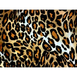 TISSU SATIN POLYESTER IMPRIME LEOPARD A0015