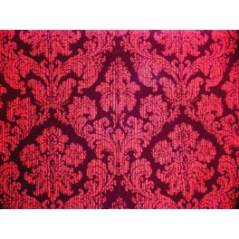TISSU AMEUBLEMENT BAROQUE FOND BORDEAUX A0001 TISSU AMEUBLEMENT BAROQUE FOND BORDEAUX A0001