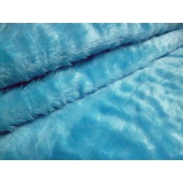 TISSU FAUSSE FOURRURE SYNTHÉTIQUE POILS COURTS BLEU CIEL A0011 