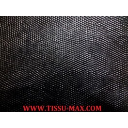 TISSU SIMILI CUIR SOUPLE LEZARD NOIR A0031