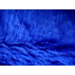 TISSU FAUSSE FOURRURE SYNTHÉTIQUE POILS COURTS BLEU ROI A0008