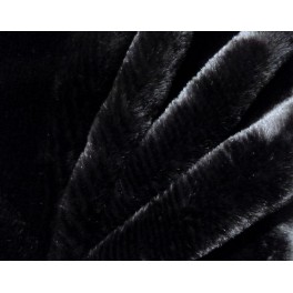 TISSU FAUSSE FOURRURE SYNTHÉTIQUE POILS COURTS HERMINE NOIR A0029 TISSU FAUSSE FOURRURE SYNTHÉTIQUE POILS COURTS HERMINE NOIR A0029