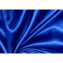 TISSU SATIN LYCRA UNI BLEU ROI A0004