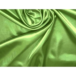 TISSU SATIN LYCRA UNI VERT ANIS A0013