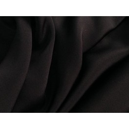 TISSU CRÊPE DE SOIE UNI  NOIR A0003