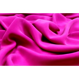 TISSU CRÊPE DE SOIE  UNI FUCHSIA A0004
