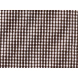 TISSU VICHY PETIT CARREAUX MARRON FONCE A0018