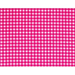 TISSU VICHY PETIT CARREAUX FUCHSIA A0020