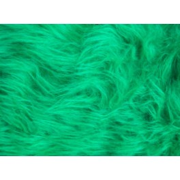 TISSU FAUSSE FOURRURE SYNTHÉTIQUE POILS LONGS VERT  A0003