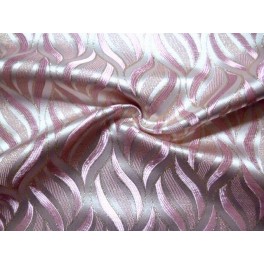 TISSU BROCART NOISETTE VIEUX ROSE A0069