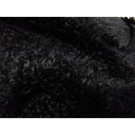 TISSU FAUSSE FOURRURE SYNTHÉTIQUE POILS COURTS FRISE NOIR A0034 TISSU FAUSSE FOURRURE SYNTHÉTIQUE POILS COURTS FRISE NOIR A0034