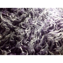 TISSU FAUSSE FOURRURE SYNTHÉTIQUE POILS COURTS FRISE PARME ET BLANC A0035 TISSU FAUSSE FOURRURE SYNTHÉTIQUE POILS COURTS FRISE PARME ET BLANC A0035