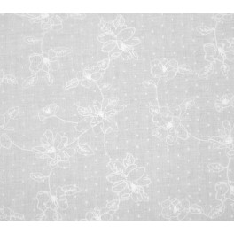 TISSU COTON BRODÉ BLANC A0140 TISSU COTON BRODÉ BLANC A0140