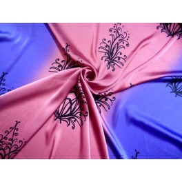 TISSU SATIN POLYESTER DEGRADE VIEUX ROSE ET VIOLET A0028