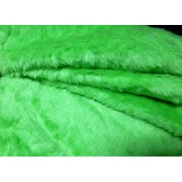 TISSU FAUSSE FOURRURE SYNTHÉTIQUE POILS COURTS VERT ANIS A0007