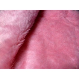 TISSU FAUSSE FOURRURE SYNTHÉTIQUE POILS COURTS ROSE A0009