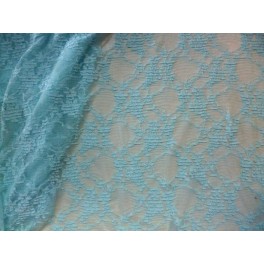 TISSU DENTELLE LYCRA TURQUOISE  A0032