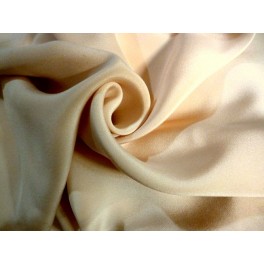 TISSU CRÊPE DE SOIE  UNI BEIGE A0006