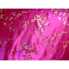 TISSU CHINOIS IMPRIME FLEURS FUCHSIA A0022 TISSU CHINOIS IMPRIME FLEURS FUCHSIA A0022