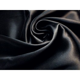 TISSU SATIN SOIE NOIR A0029