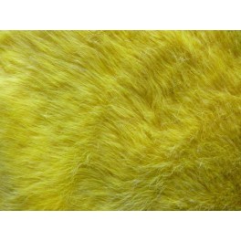 TISSU FAUSSE FOURRURE SYNTHÉTIQUE POILS LONGS  JAUNE A0009