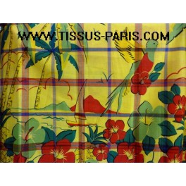 TISSU MADRAS IMPRIME EXOTIQUE A0014