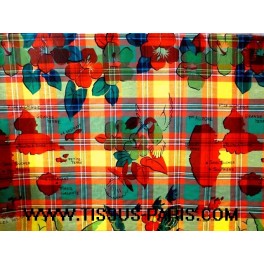 TISSU MADRAS IMPRIME ANTILLES A0013