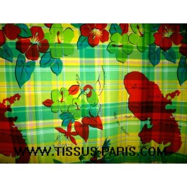 TISSU MADRAS IMPRIME ANTILLES A0015