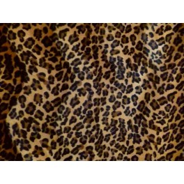 TISSU FAUSSE FOURRURE LÉOPARD CARAMEL A0009 TISSU FAUSSE FOURRURE LÉOPARD CARAMEL A0009