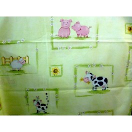 TISSU COTON ENFANTS LES ANIMAUX A0005